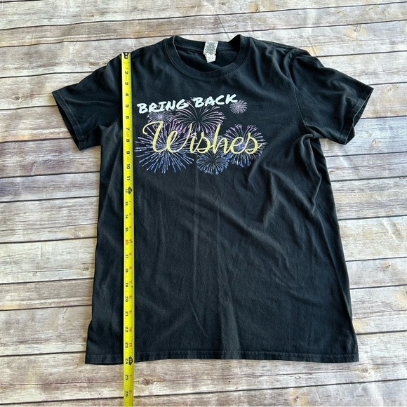 Etsy Graphic Tee Disney Fireworks Bring Back Wishes Small T-Shirt Black Top - Picture 3 of 9